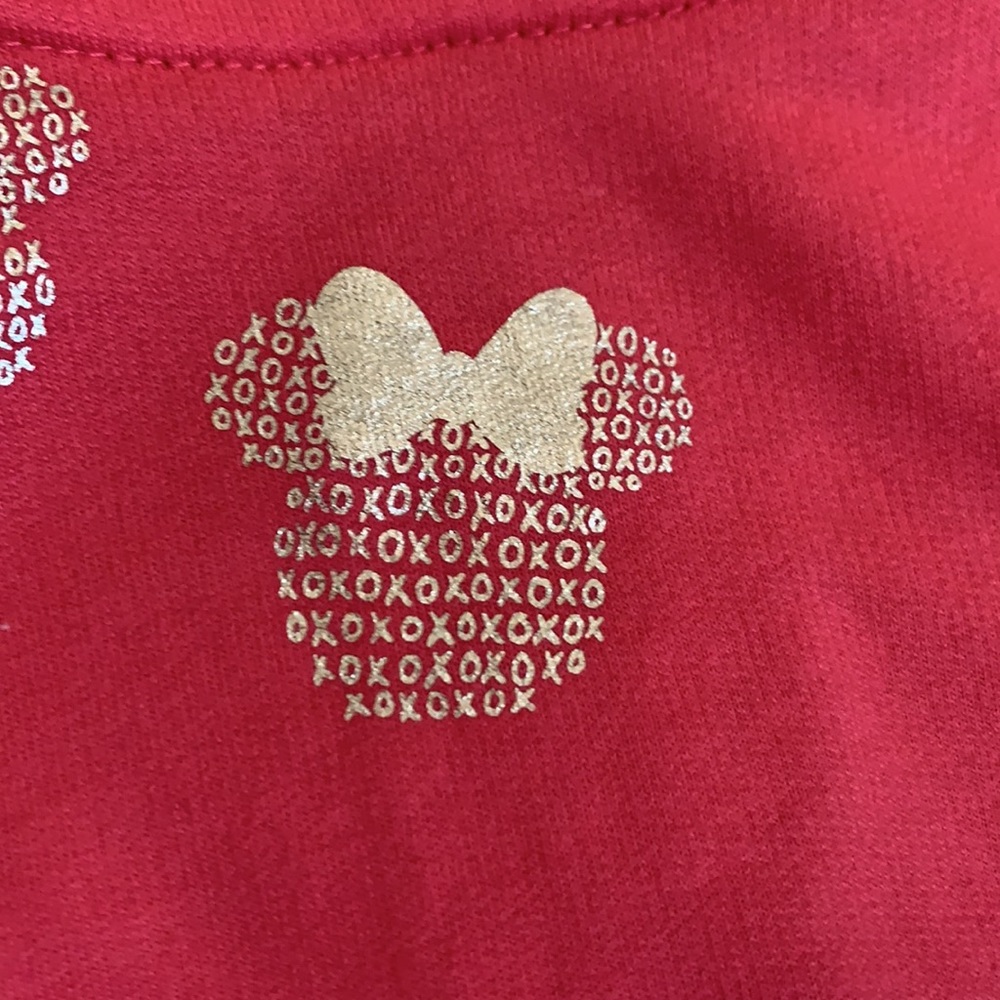 Baby girl Minnie Mouse coral French terry hoddie - Picture 3 of 3